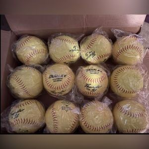 Dudley 12” USASB Thunder Hycon Slowpitch Synthetic Softball (12 inch diameter)